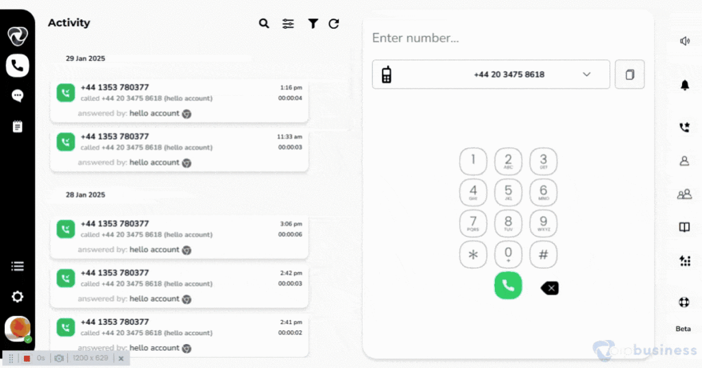 Access Voicemail in Feed