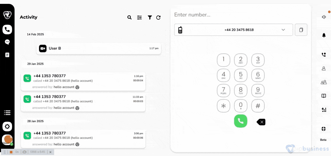 Receive calls on web extension